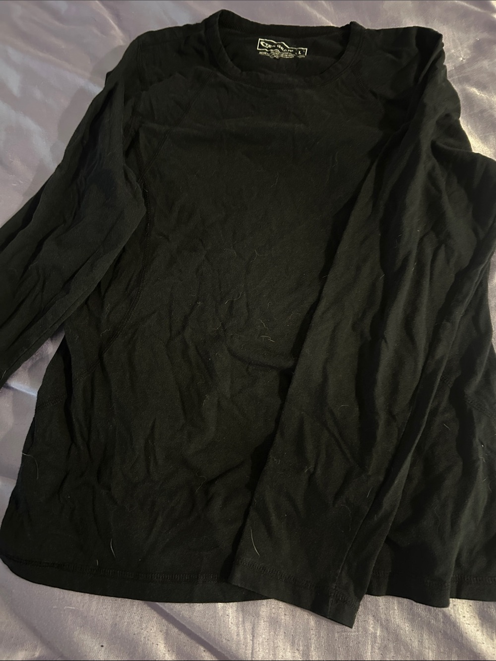 tek gear Black Long-Sleeve Crewneck Shirt